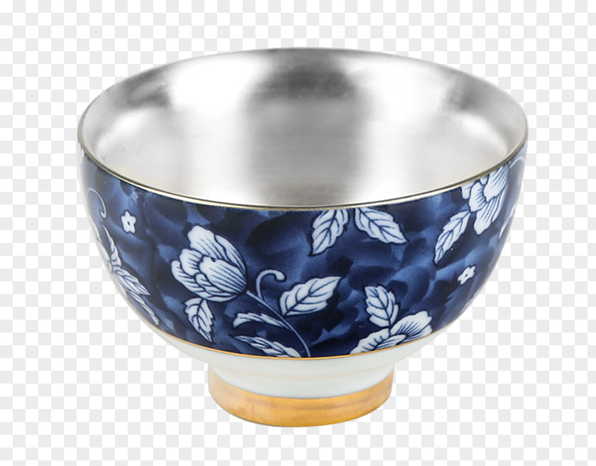 Cloisonne Silver Cup Chawan Bowl PNG