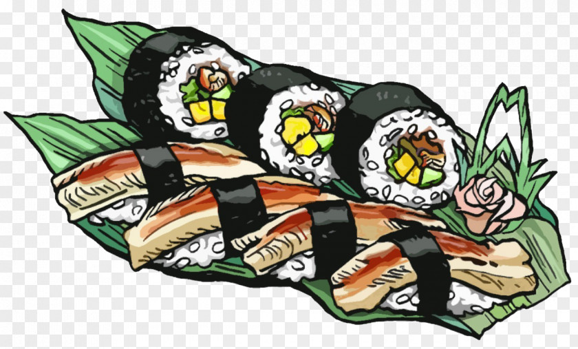 Sushi Japanese Cuisine Conger Eel Unagi PNG