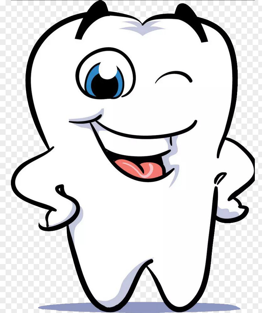 Cute Cartoon Teeth Human Tooth Smile Dentistry Clip Art PNG