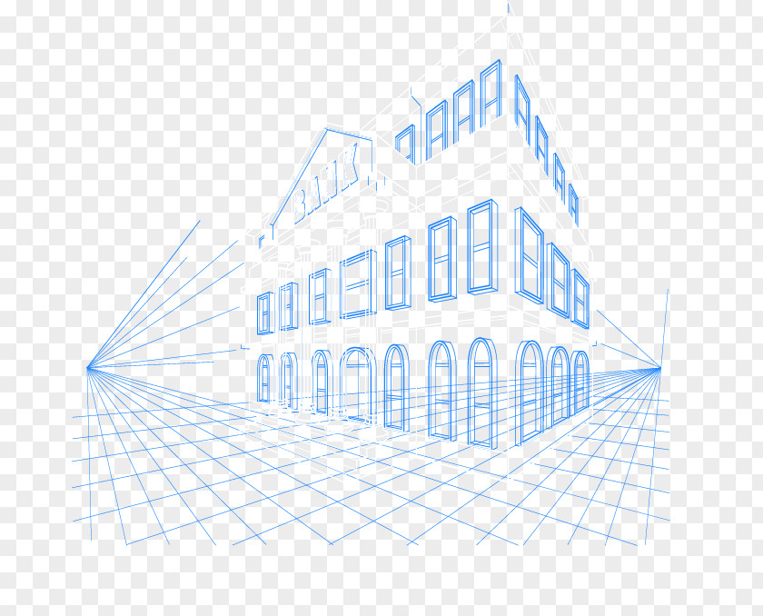 House Architecture Facade Lijnperspectief PNG