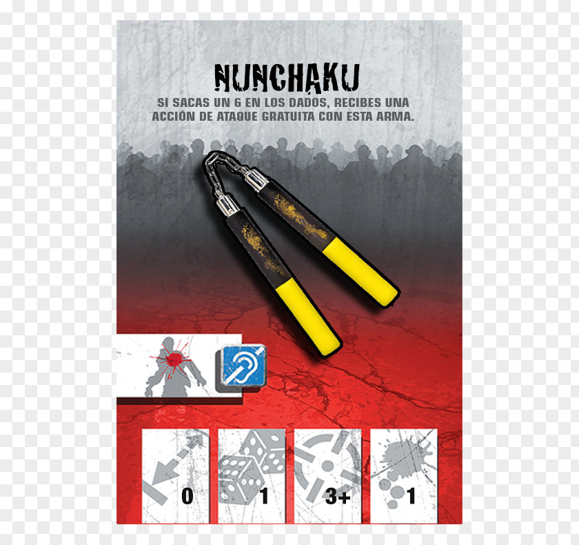 Nunchucks Guillotine Games Zombicide Season 1 Playing Card Board Game PNG