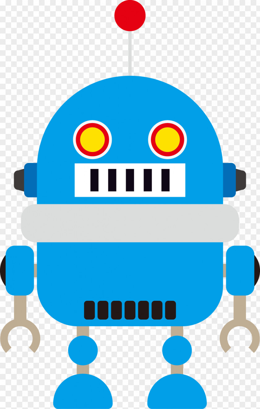 Blue Robot Clip Art PNG