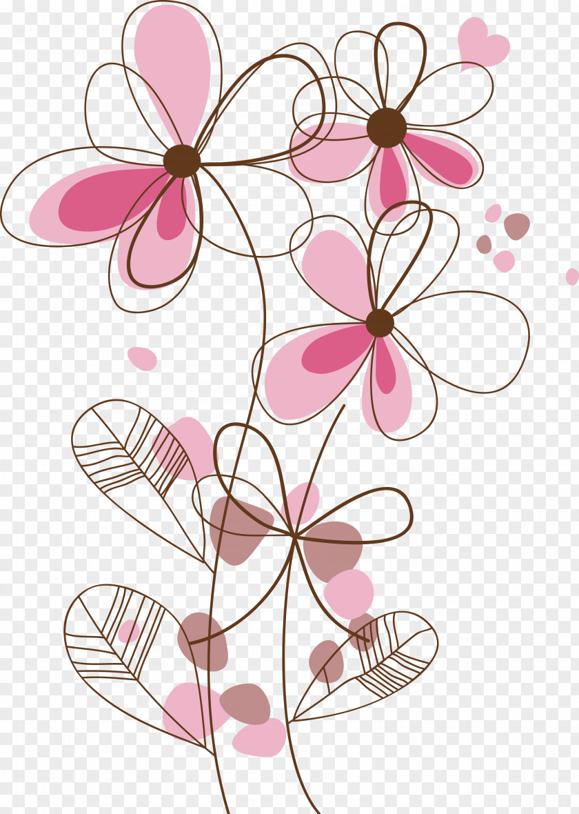 Flowers Line Royalty-free Adobe Illustrator Flower PNG