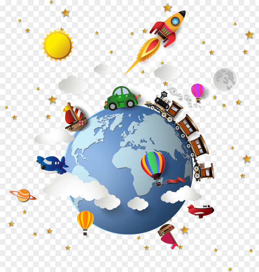 Rocket Vector Earth PNG