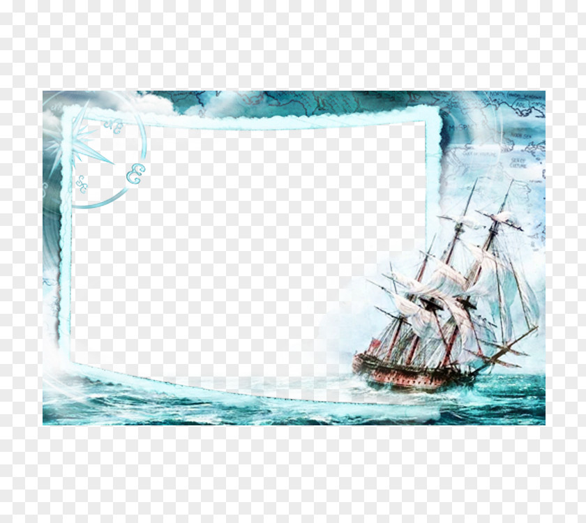 Sailing Picture Frame Library Icon PNG