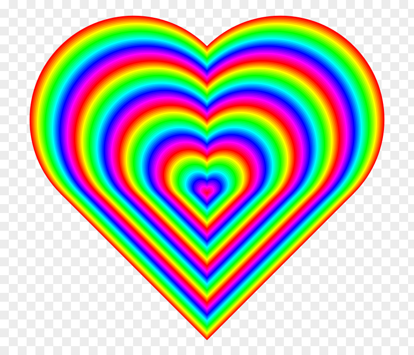 Blue Polygons Color Heart Rainbow Clip Art PNG
