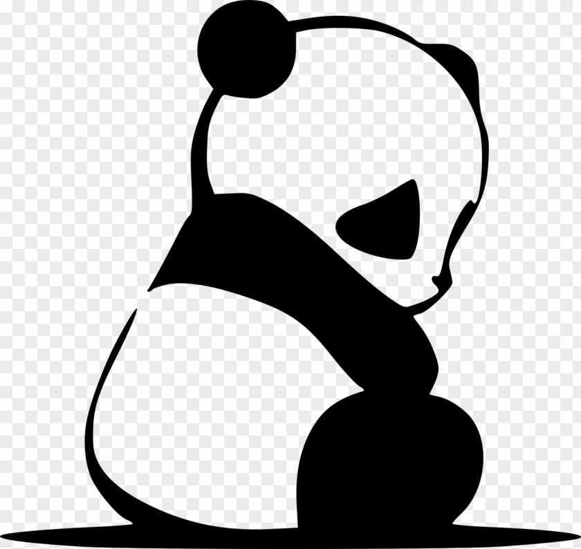 Bear Giant Panda Silhouette Drawing Clip Art PNG