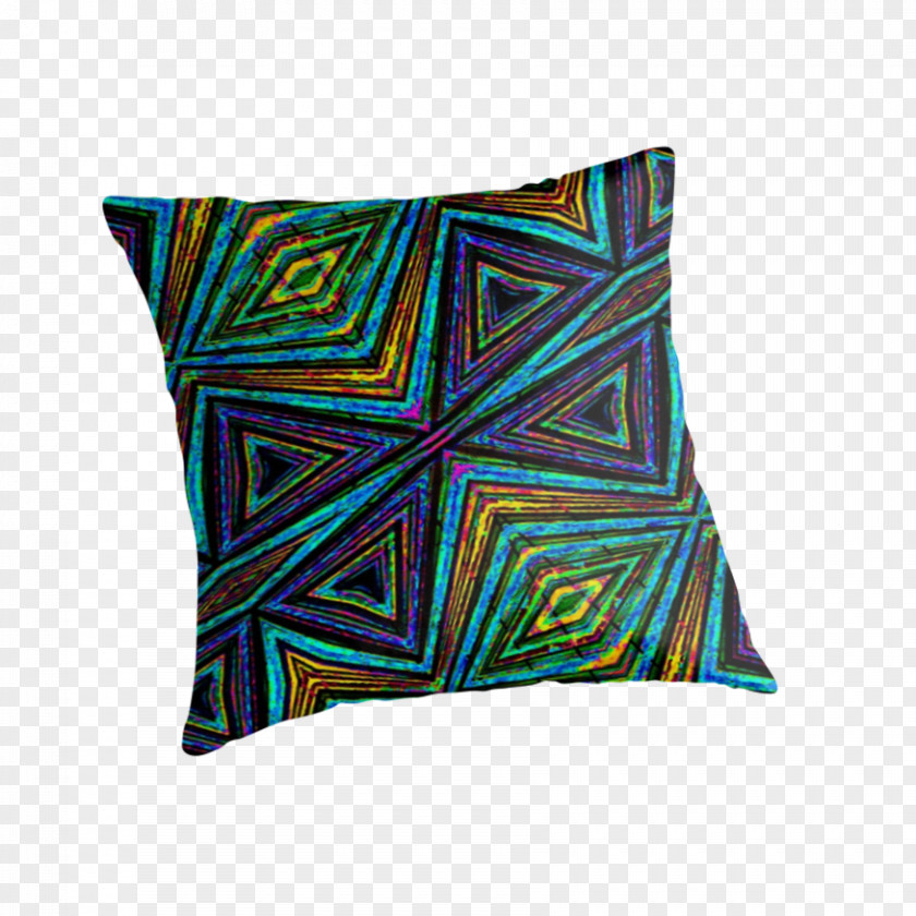 Colorful Posters Throw Pillows Cushion Turquoise Teal Rectangle PNG