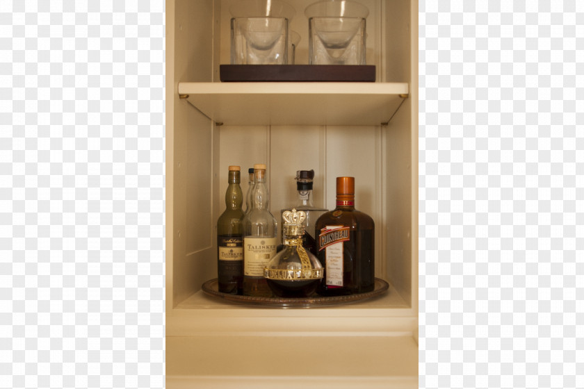 Upscale Interior Shelf Bottle PNG