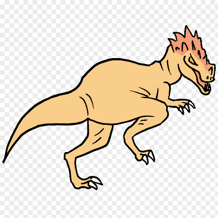 Tyrannosaurus Cartoon Tail Line Art Character PNG