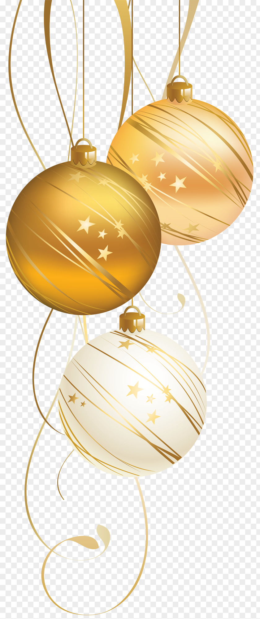 Golden Christmas Ball Ornament Decoration New Year Card PNG