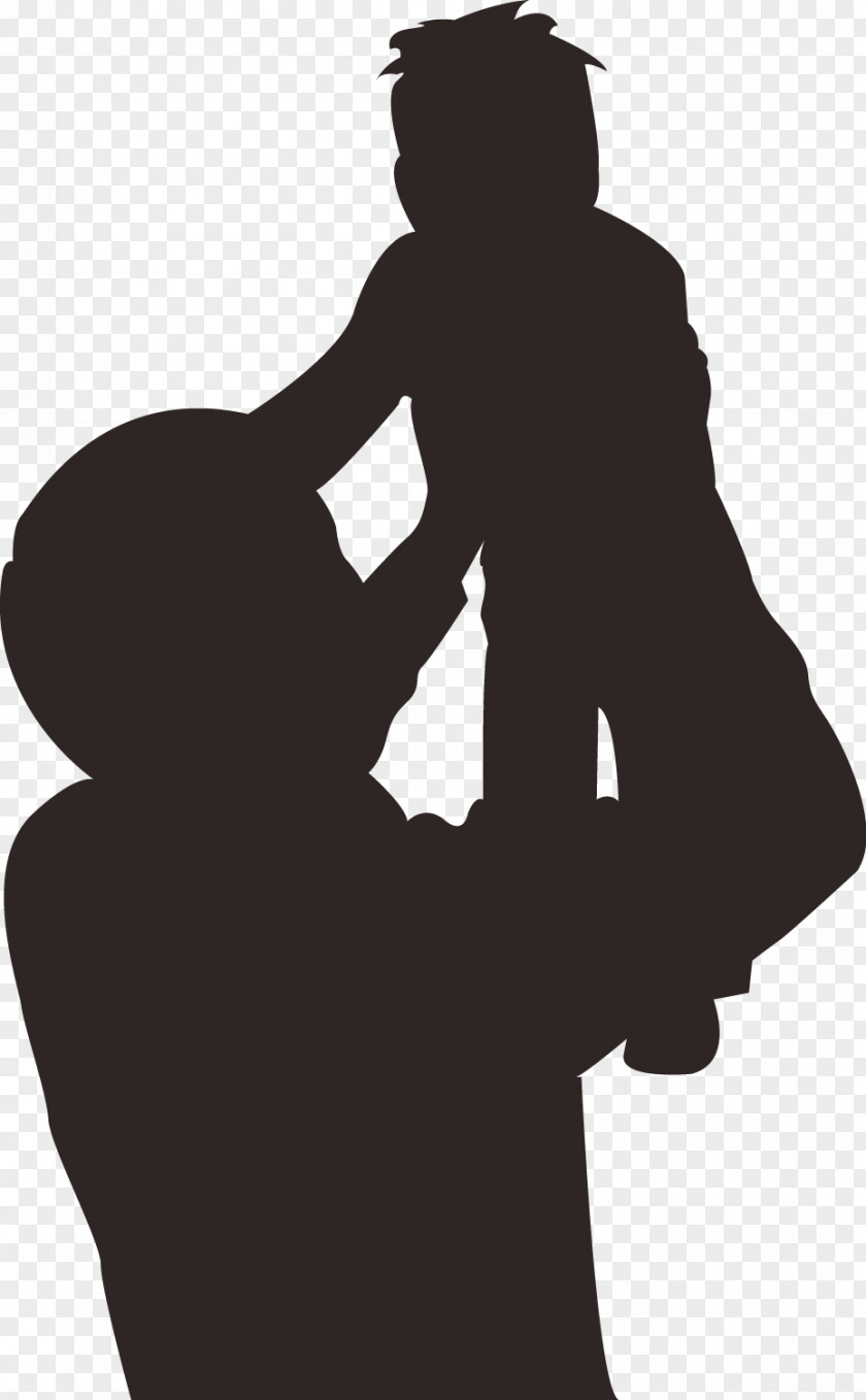 Hold The Child's Father Father's Day Silhouette PNG
