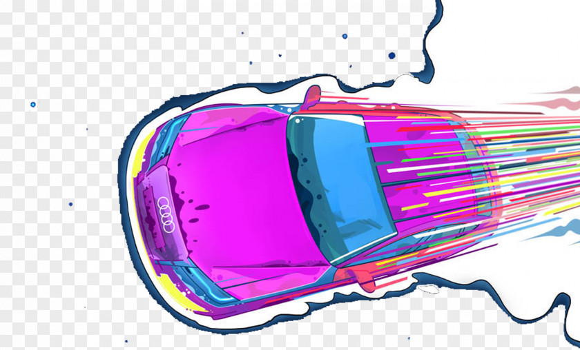 Purple Painted Cars Car PNG