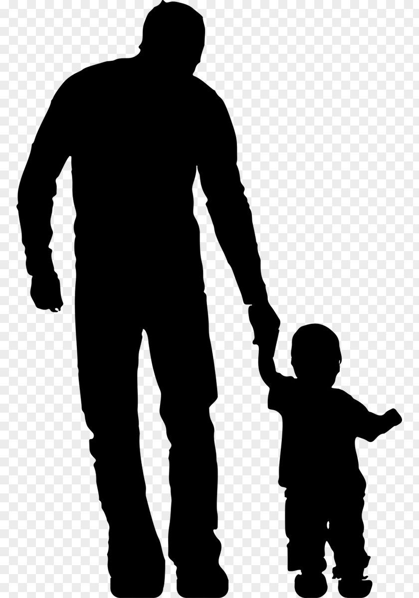 Silhoutte Father Child Son Daughter Clip Art PNG