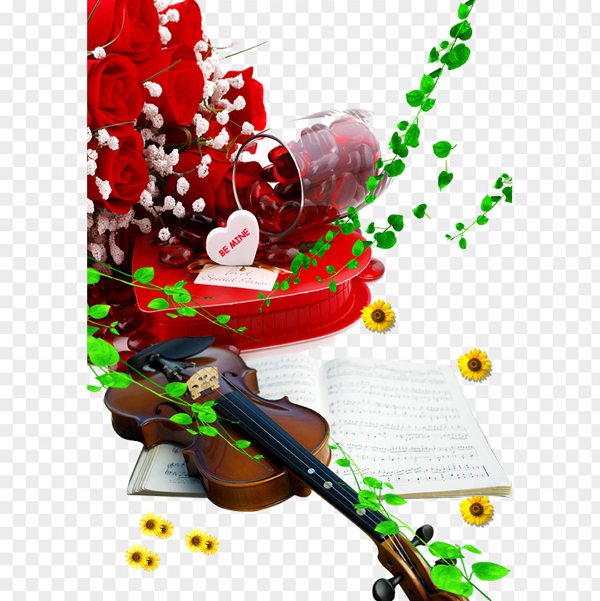 Violin Gift Valentines Day PNG