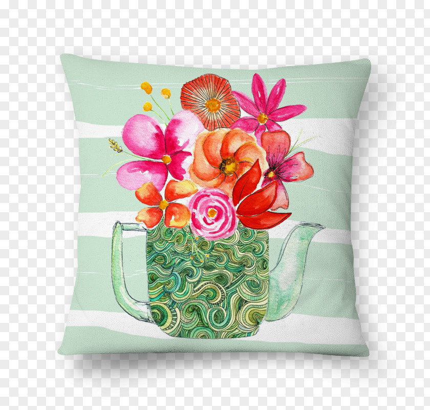 Flor Aquarela Towel Cushion Paper Mug Poster PNG