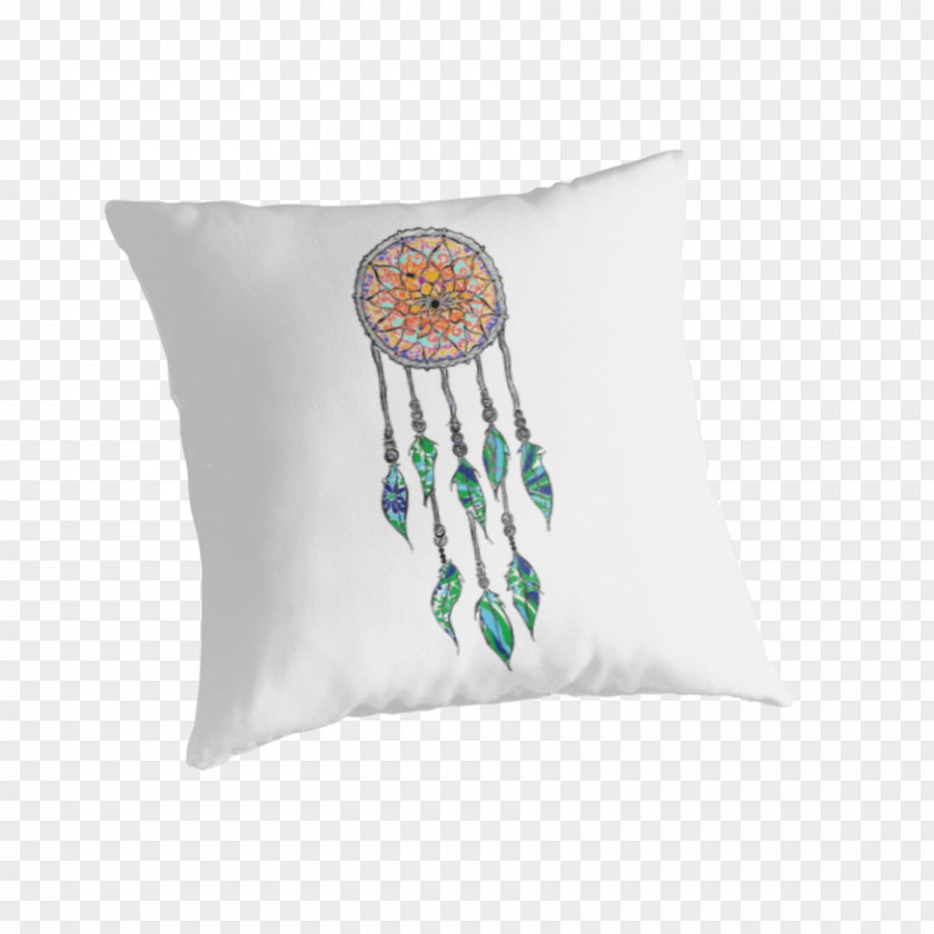 Dreamcather Throw Pillows Cushion Textile Turquoise PNG
