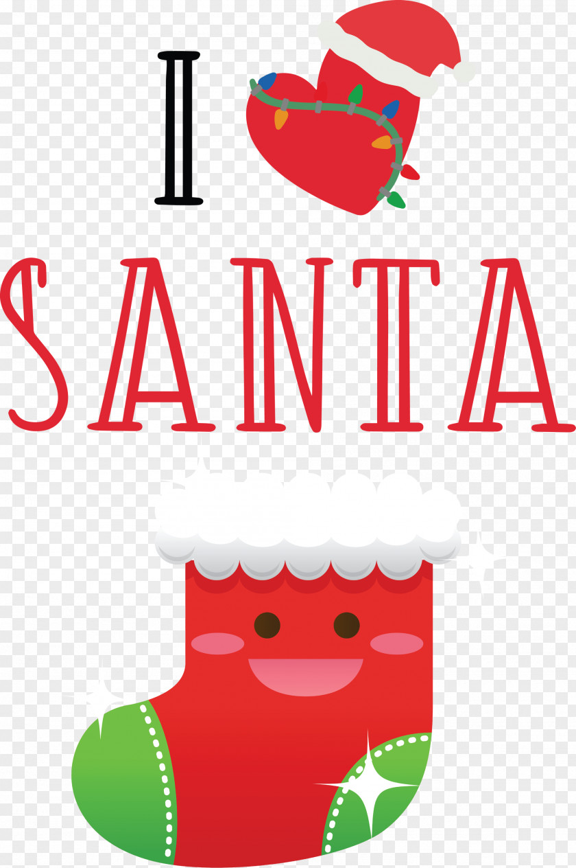 I Love Santa Christmas PNG