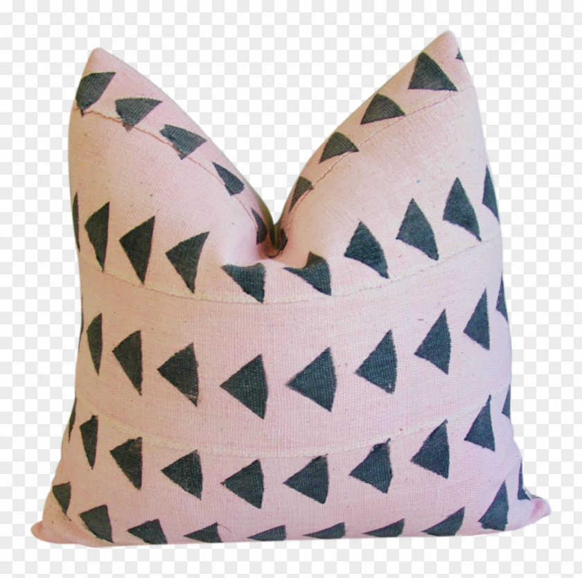 Malian Mud Cloth Throw Pillows Cushion Pink M Pattern PNG
