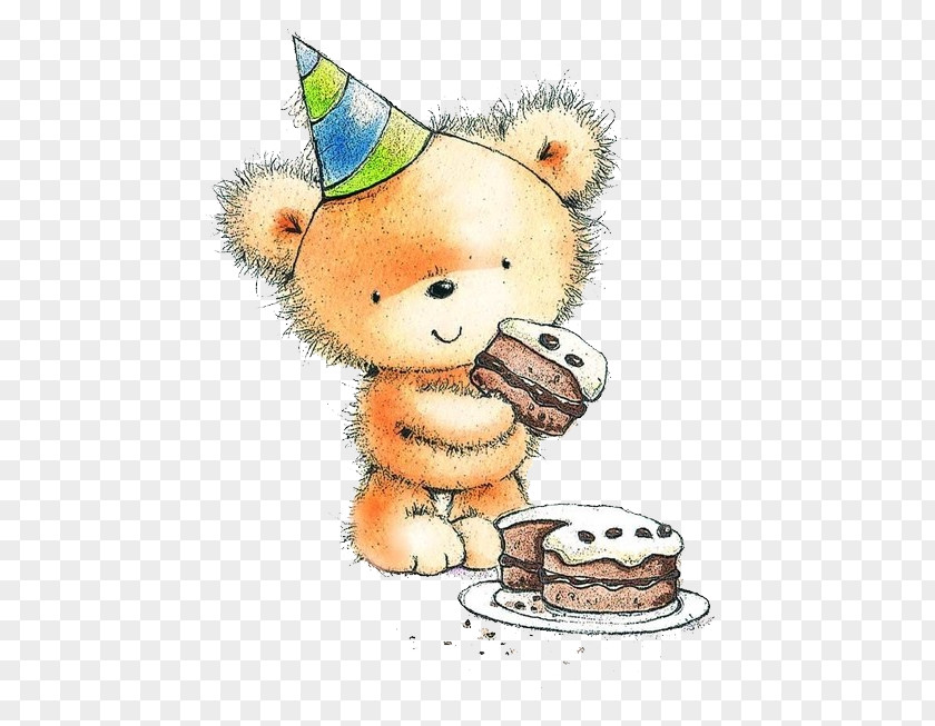 Bear Cake Birthday Clip Art PNG