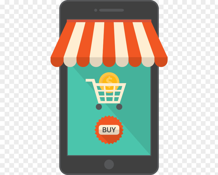 Creative Online Store Shopping E-commerce Cart PNG