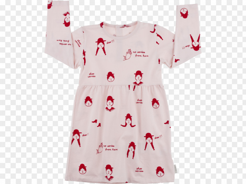 Doll Sleeve Dress T-shirt Pink PNG