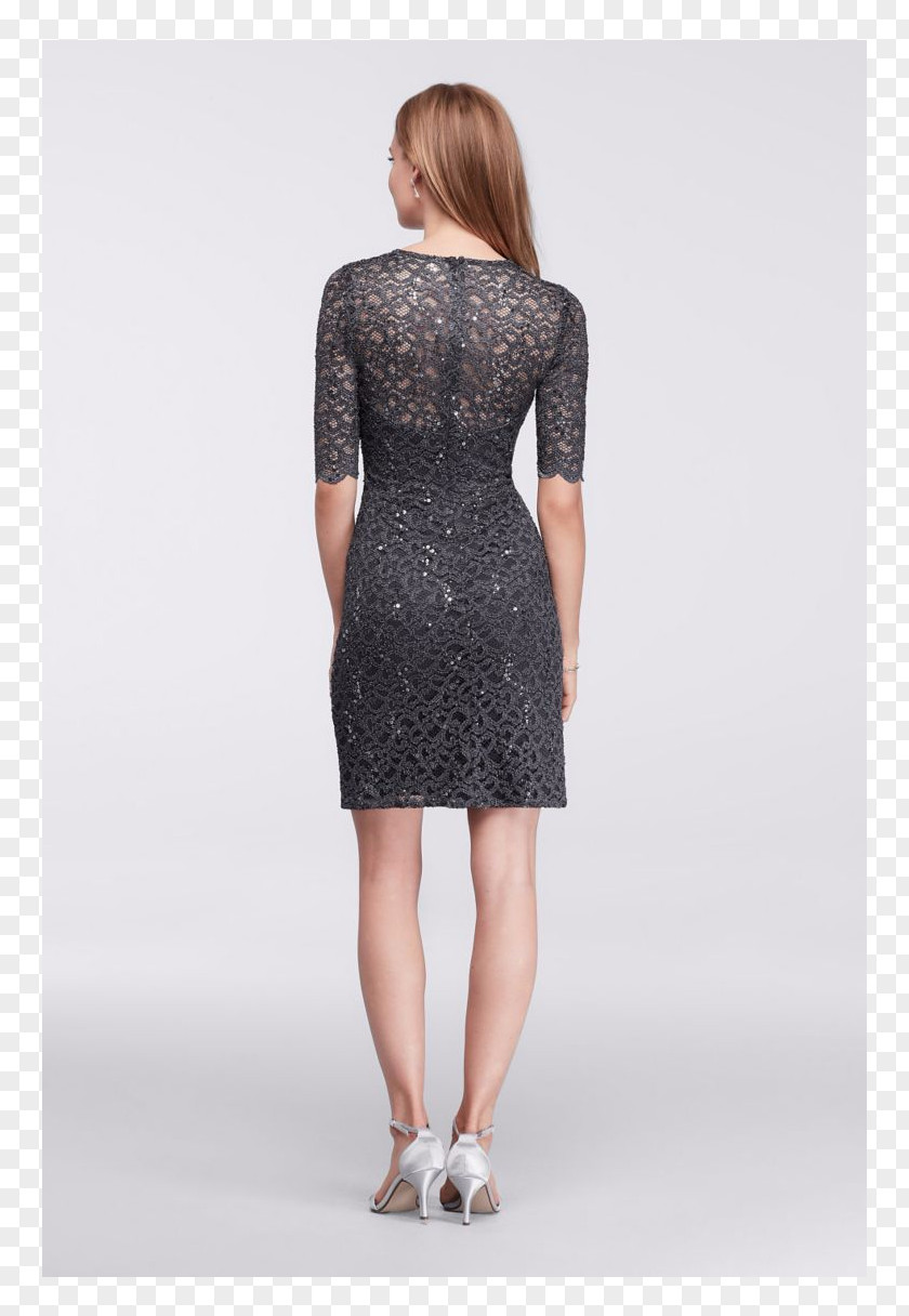 Dress Little Black Sleeve Wrap Lace PNG