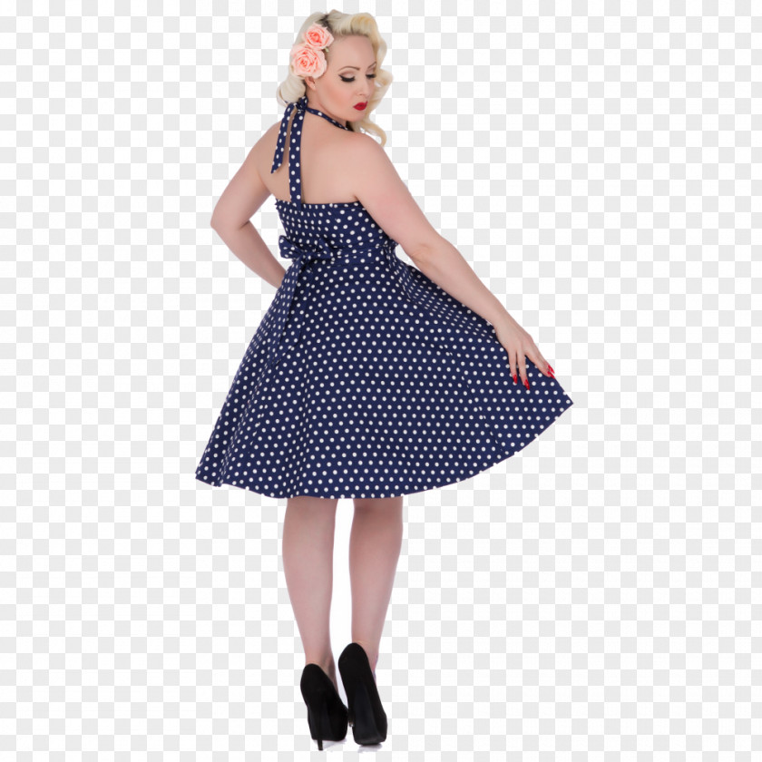 Lucky Penny Polka Dot Dress Insane Mary Jane's New & Vintage Halterneck Shoulder PNG