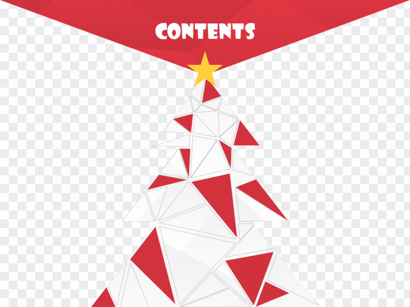 Polygon Christmas Tree Triangle Template PNG