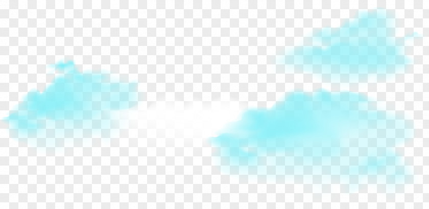 Vector Hand-painted Blue Clouds Sky Turquoise Pattern PNG