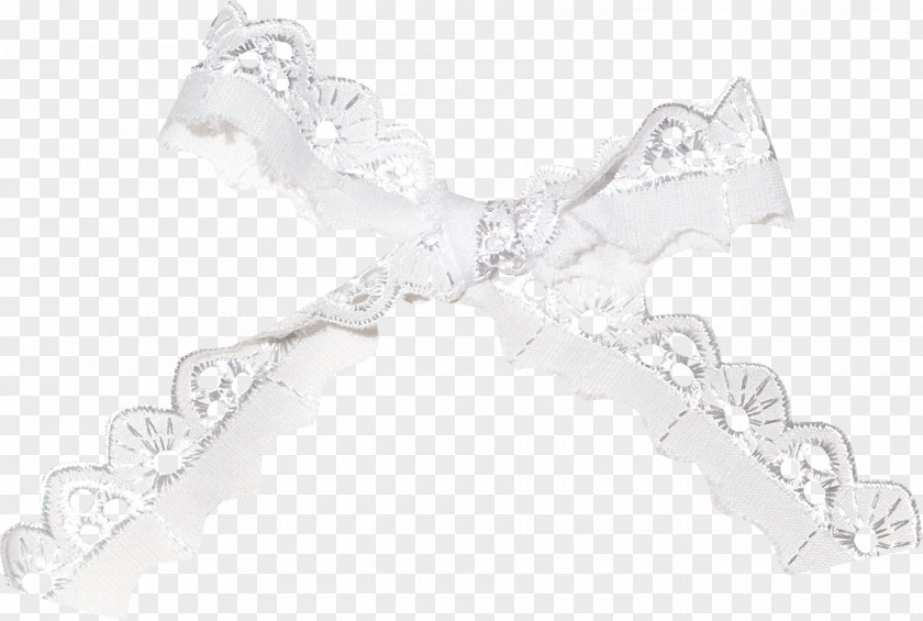 White Pattern Bow Black Body Piercing Jewellery PNG