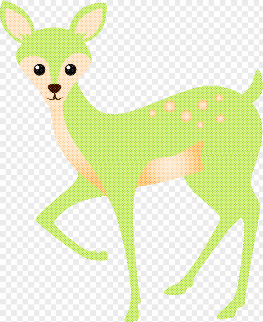 Green Deer Tail Wildlife Animal Figure PNG