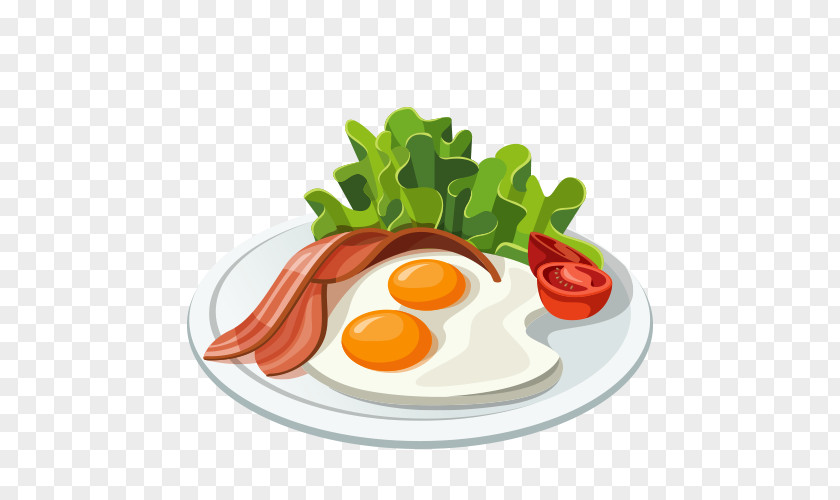 Illustration Of Breakfast Toast Pancake Fast Food Bacon PNG