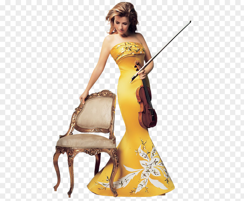 Woman With Violin Musician PNG
