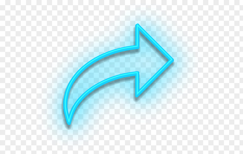 Symbol Electric Blue Neon Arrow PNG