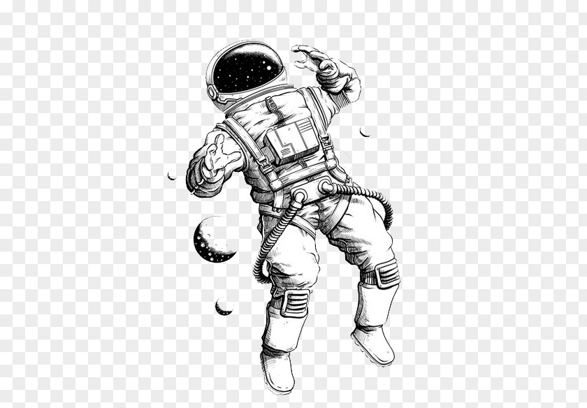 Astronaut Drawing Tattoo PNG