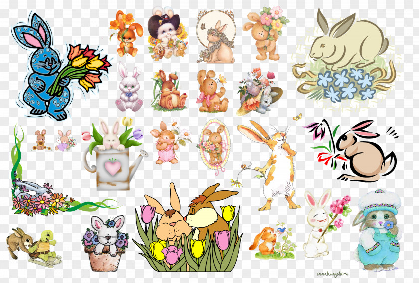 Easter Bunny Hare Clip Art PNG