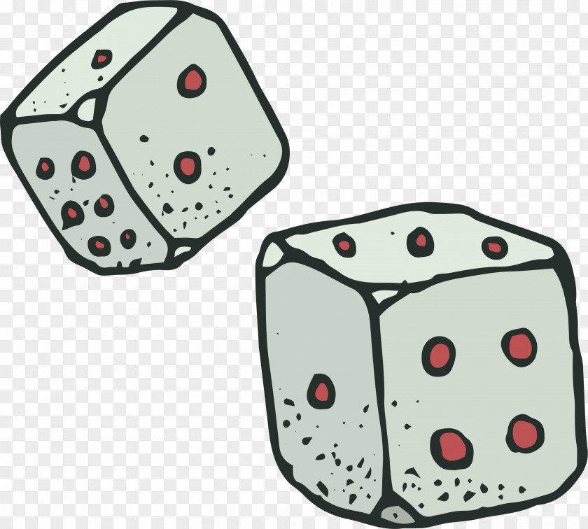 Hand-painted Throwing Dice Yahtzee Cube PNG