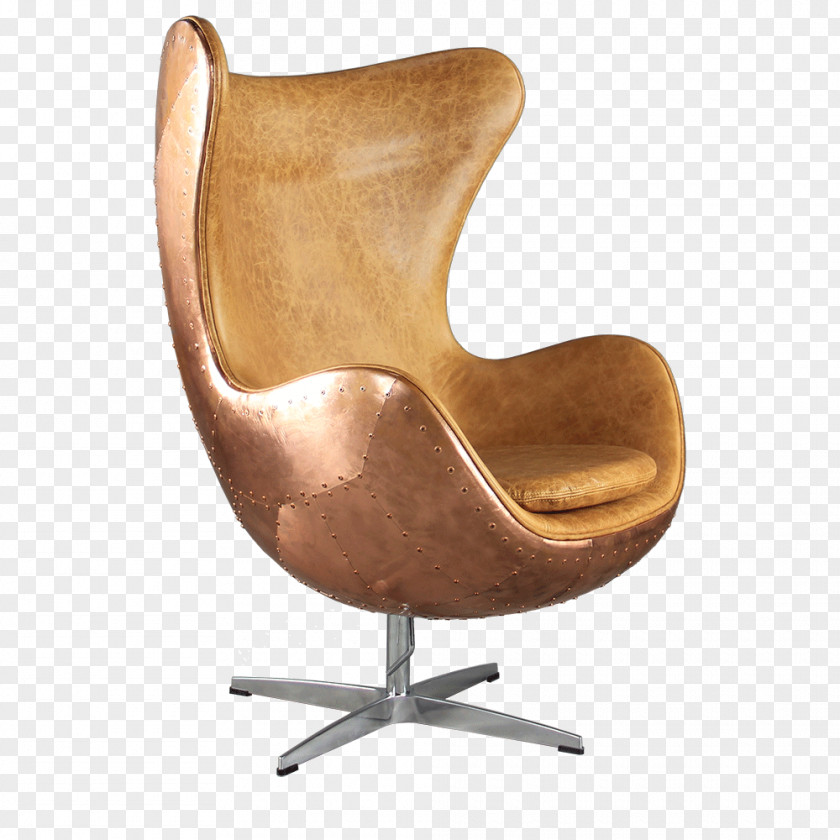 Vintage Gold Egg Table Swivel Chair PNG