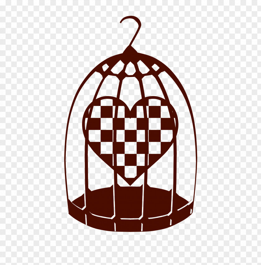 Bird Cage And Heart Clipart. PNG