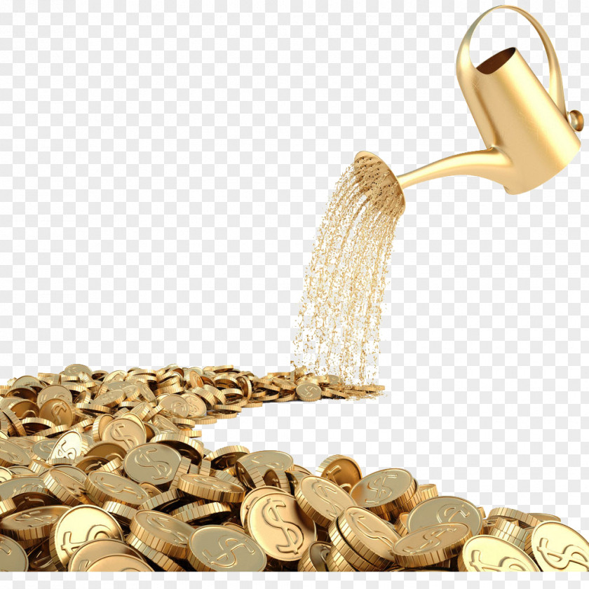 Textured Metal Coins Element Stock Photography Finance Money Gold PNG