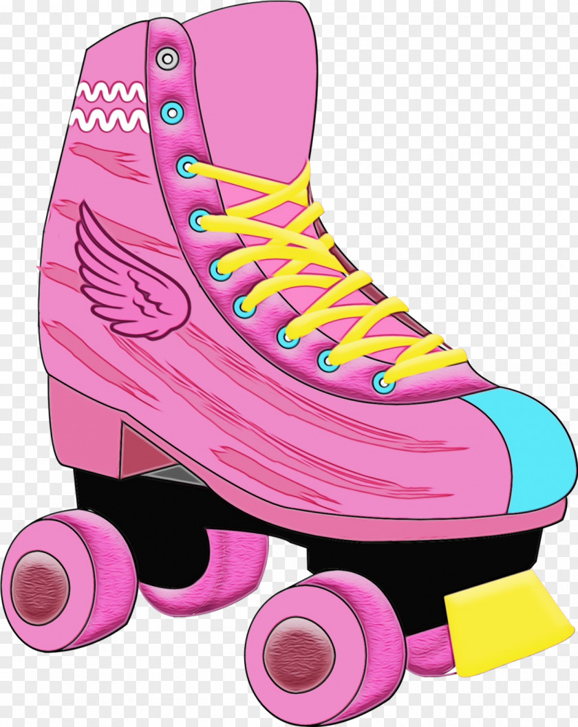 Athletic Shoe Magenta Footwear Roller Skates Quad Skating Pink PNG