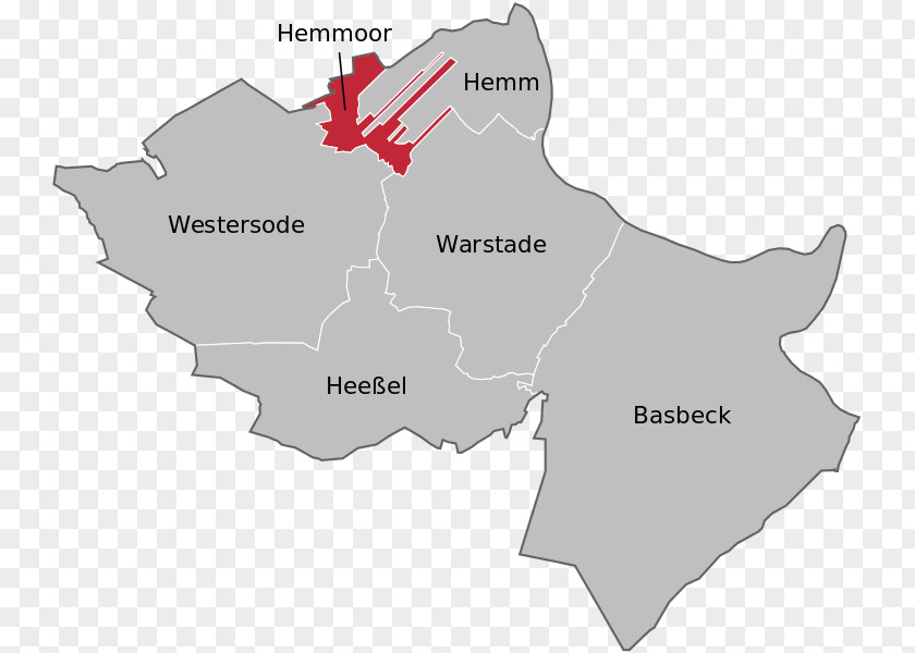 Hemmoor Map Districts Of Germany Village Wikipedia PNG