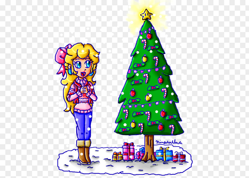 Peach，tree Christmas Tree Ornament Clip Art Spruce Illustration PNG