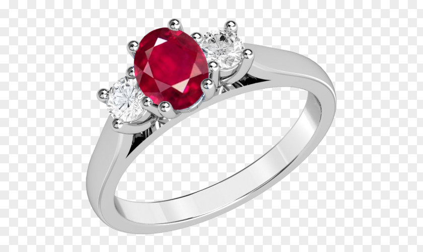 Crown Jewels Engagement Ring Ruby Diamond Cut PNG