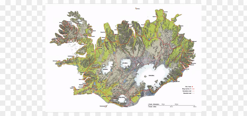 Map Iceland PNG