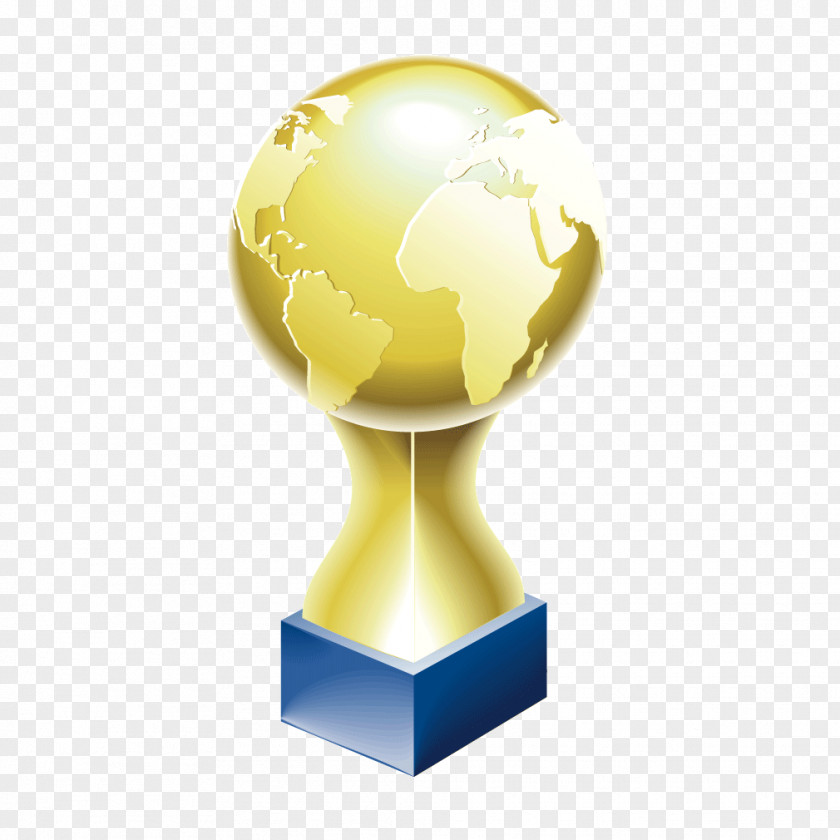 Round Golden Trophy Icon PNG