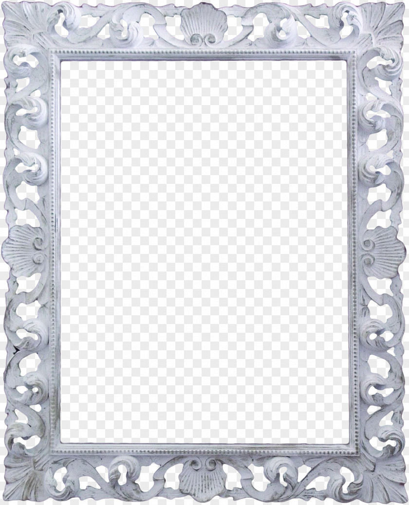 White Frame Picture Pattern PNG