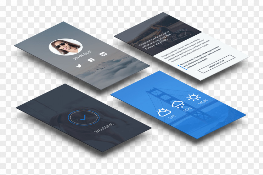 Business Card Free Template Landing Page Web Development Single-page Application PNG