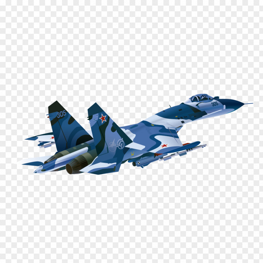China Airplane Fighter Aircraft Drawing Blue PNG